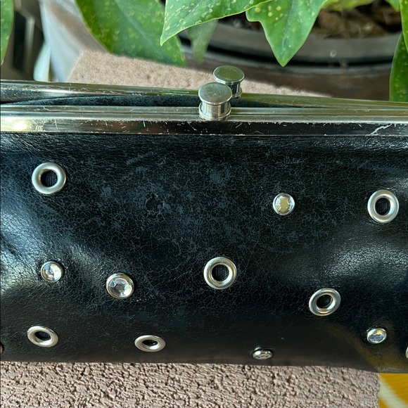 Black Studded Hobo Clutch - Picture 9 of 9